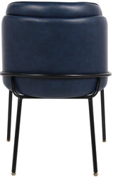 Jagger Blue Faux Leather Dining Chair 883Navy-c - Ella Furniture