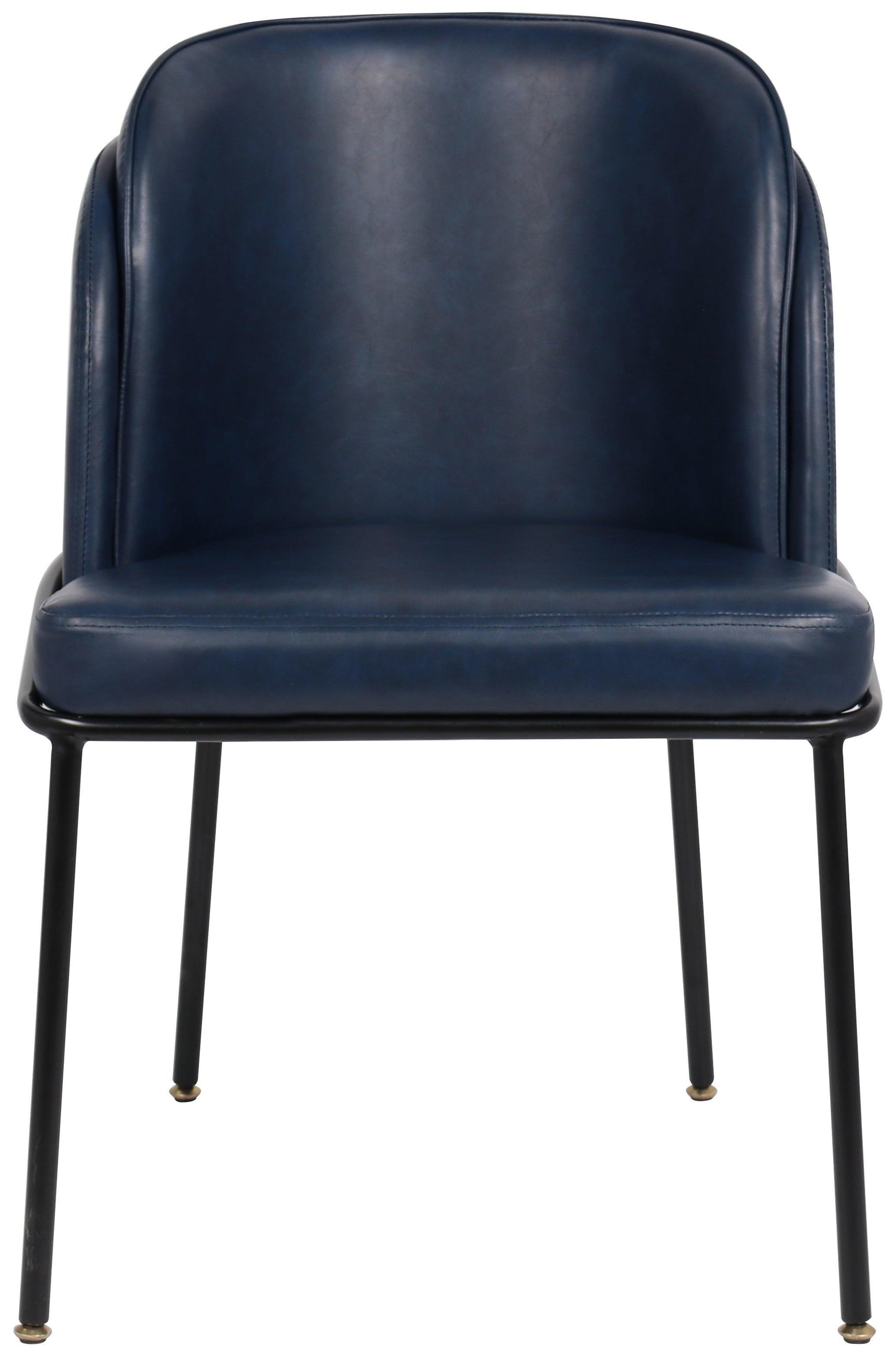 Jagger Blue Faux Leather Dining Chair 883Navy-c - Ella Furniture