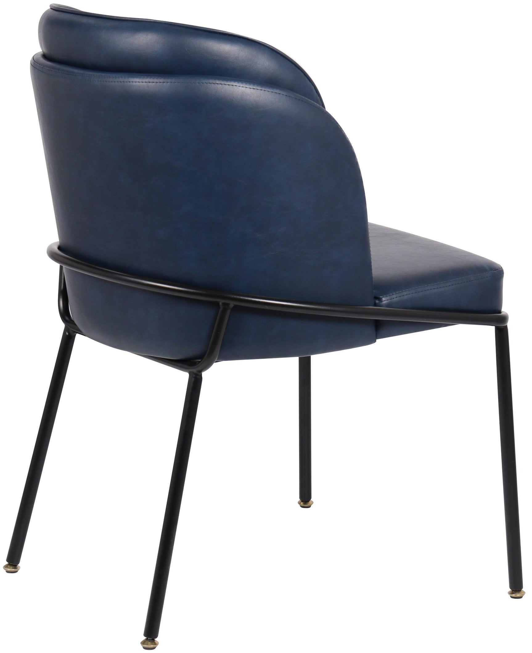 Jagger Blue Faux Leather Dining Chair 883Navy-c - Ella Furniture