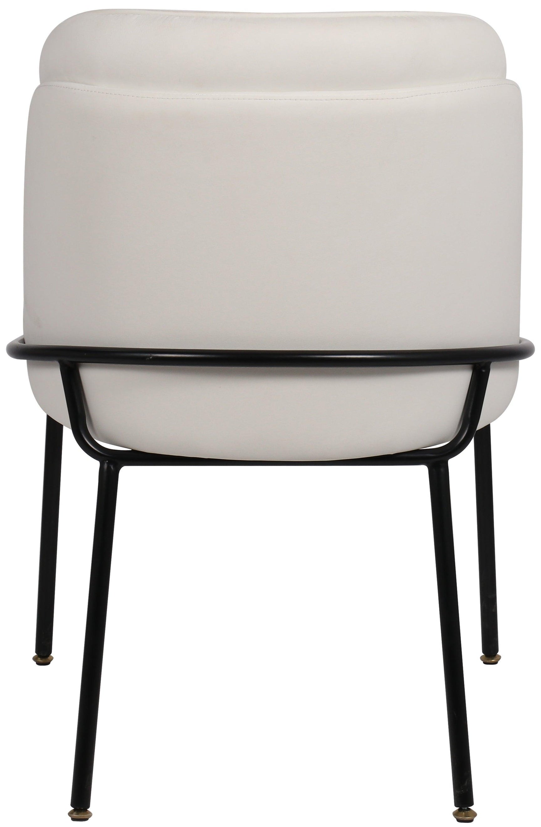 Jagger White Faux Leather Dining Chair 883White-c - Ella Furniture