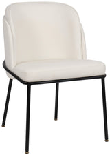 Jagger White Faux Leather Dining Chair 883White-c - Ella Furniture