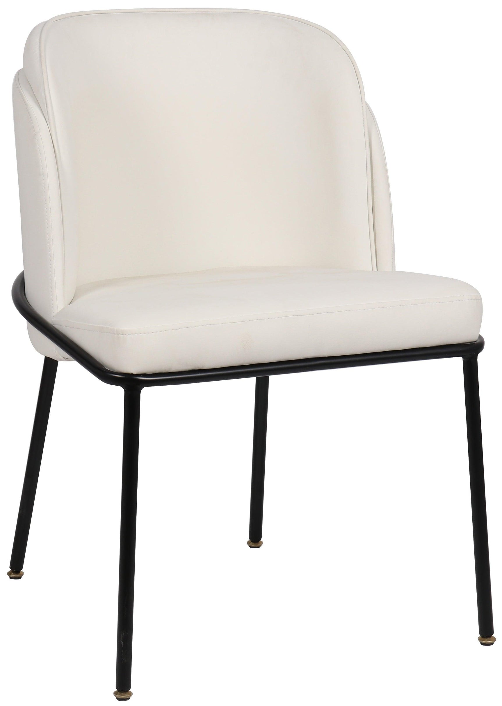 Jagger White Faux Leather Dining Chair 883White-c - Ella Furniture