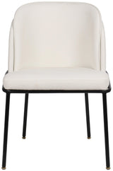Jagger White Faux Leather Dining Chair 883White-c - Ella Furniture