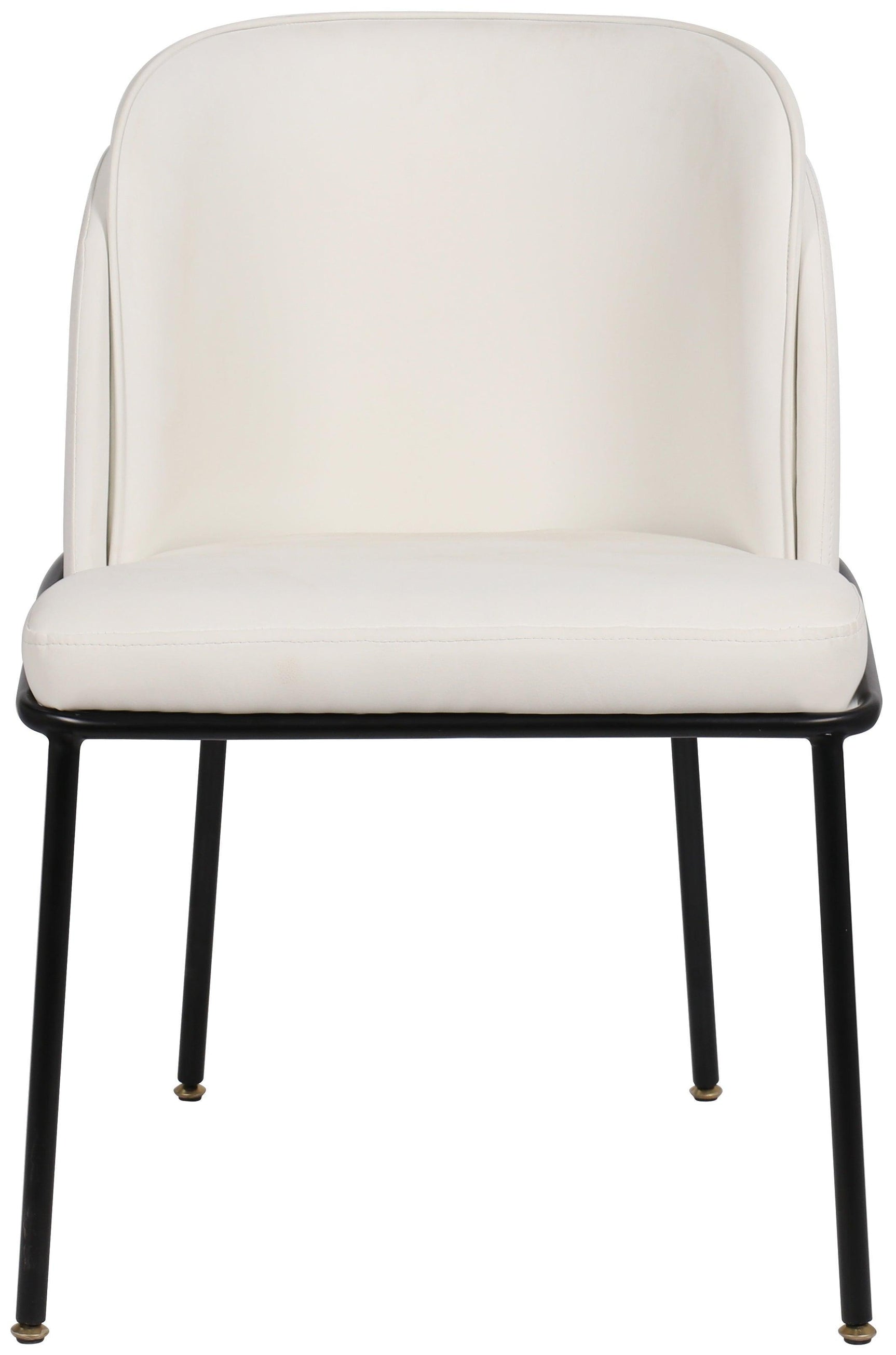 Jagger White Faux Leather Dining Chair 883White-c - Ella Furniture