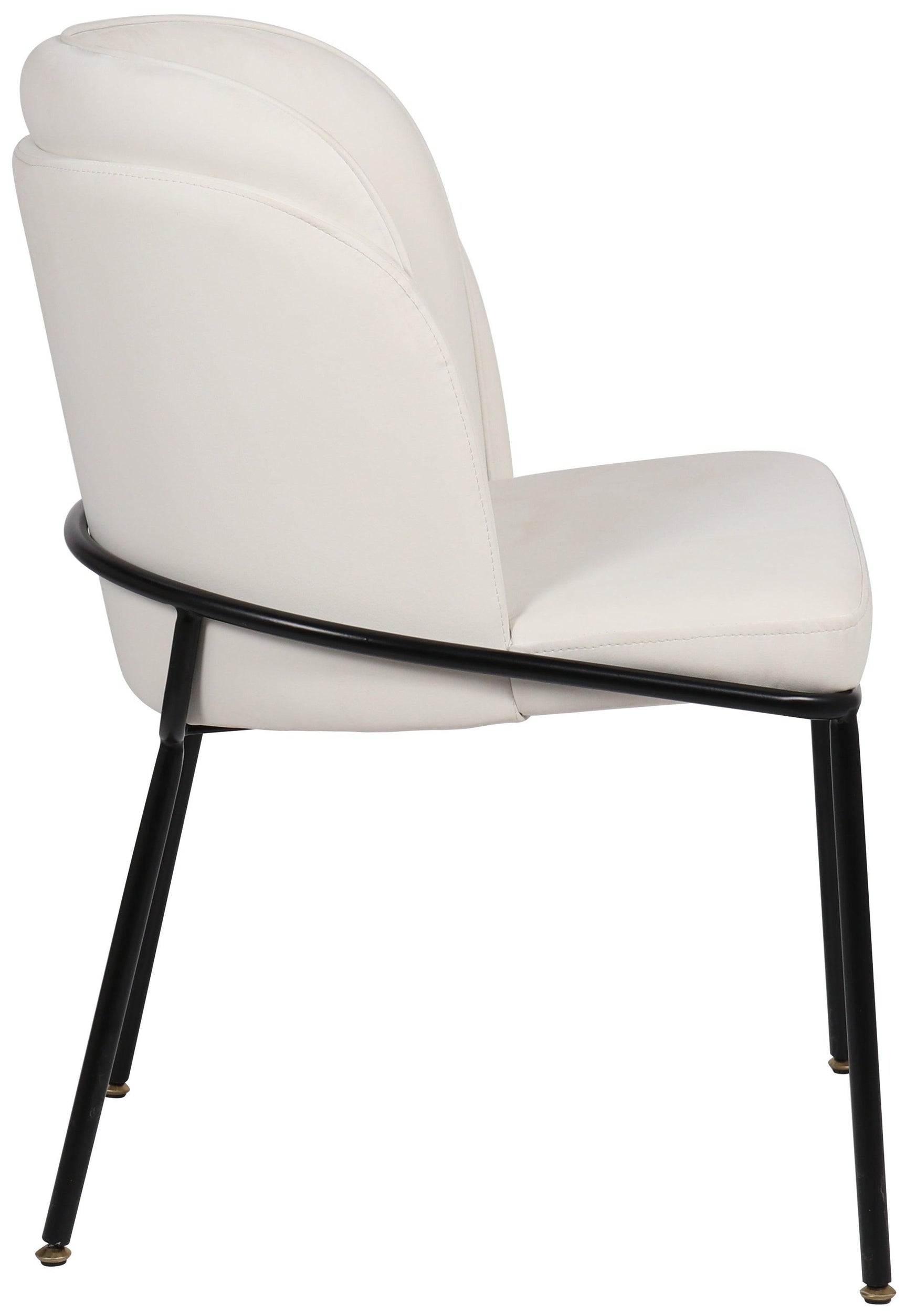 Jagger White Faux Leather Dining Chair 883White-c - Ella Furniture