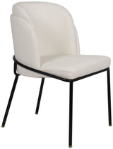 Jagger White Faux Leather Dining Chair 883White-c - Ella Furniture