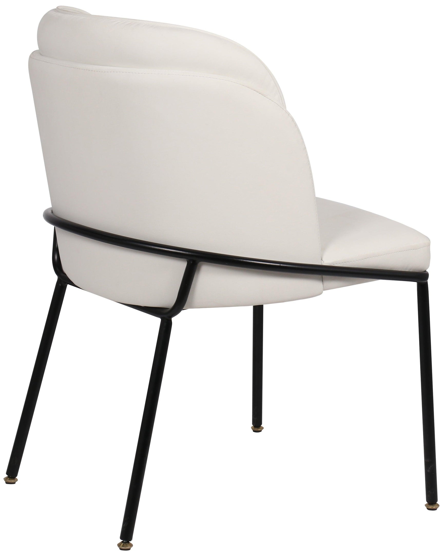 Jagger White Faux Leather Dining Chair 883White-c - Ella Furniture