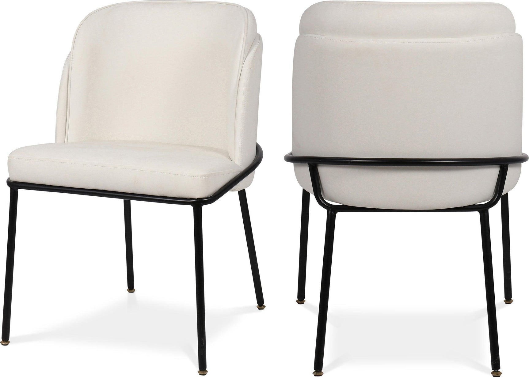 Jagger White Faux Leather Dining Chair 883White-c - Ella Furniture