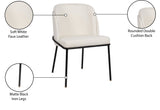 Jagger White Faux Leather Dining Chair 883White-c - Ella Furniture