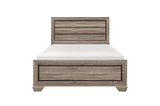 Beechnut Light Elm Contemporary Rustic Faux Wood Veneer Wood And Engineered Wood Panel Bedroom Set - Ella Furniture
