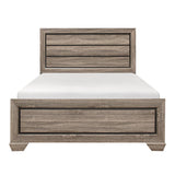 Beechnut Natural Contemporary Sleek Faux Wood Veneer, Wood And Engineered Wood King Panel Bed - Ella Furniture