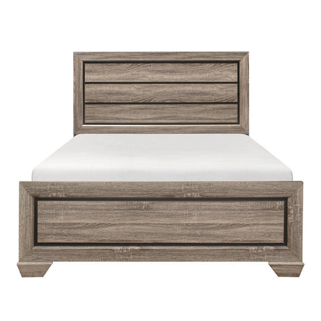 Beechnut Natural Contemporary Sleek Faux Wood Veneer, Wood And Engineered Wood King Panel Bed - Ella Furniture