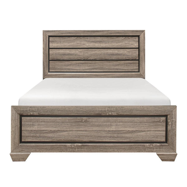 Beechnut Natural Contemporary Sleek Faux Wood Veneer, Wood And Engineered Wood King Panel Bed - Ella Furniture