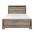Beechnut Natural Modern Contemporary Sleek Faux Wood Veneer, Wood And Engineered Wood Queen Panel Bed - Ella Furniture