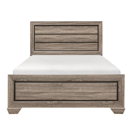 Beechnut Natural Modern Contemporary Sleek Faux Wood Veneer, Wood And Engineered Wood Full Bed - Ella Furniture