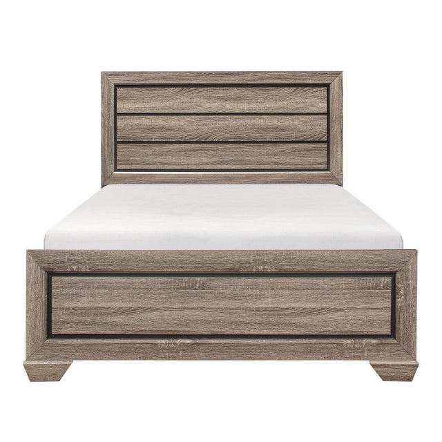 Beechnut Natural Modern Contemporary Sleek Faux Wood Veneer, Wood And Engineered Wood Full Bed - Ella Furniture