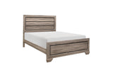 Beechnut Light Elm Contemporary Rustic Faux Wood Veneer Wood And Engineered Wood Panel Bedroom Set - Ella Furniture