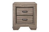 Beechnut Light Elm Contemporary Rustic Faux Wood Veneer Wood And Engineered Wood Panel Bedroom Set - Ella Furniture