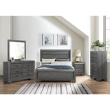 Beechnut Gray Modern Contemporary Sleek Faux Wood Veneer, Wood And Engineered Wood Full Bed - Ella Furniture