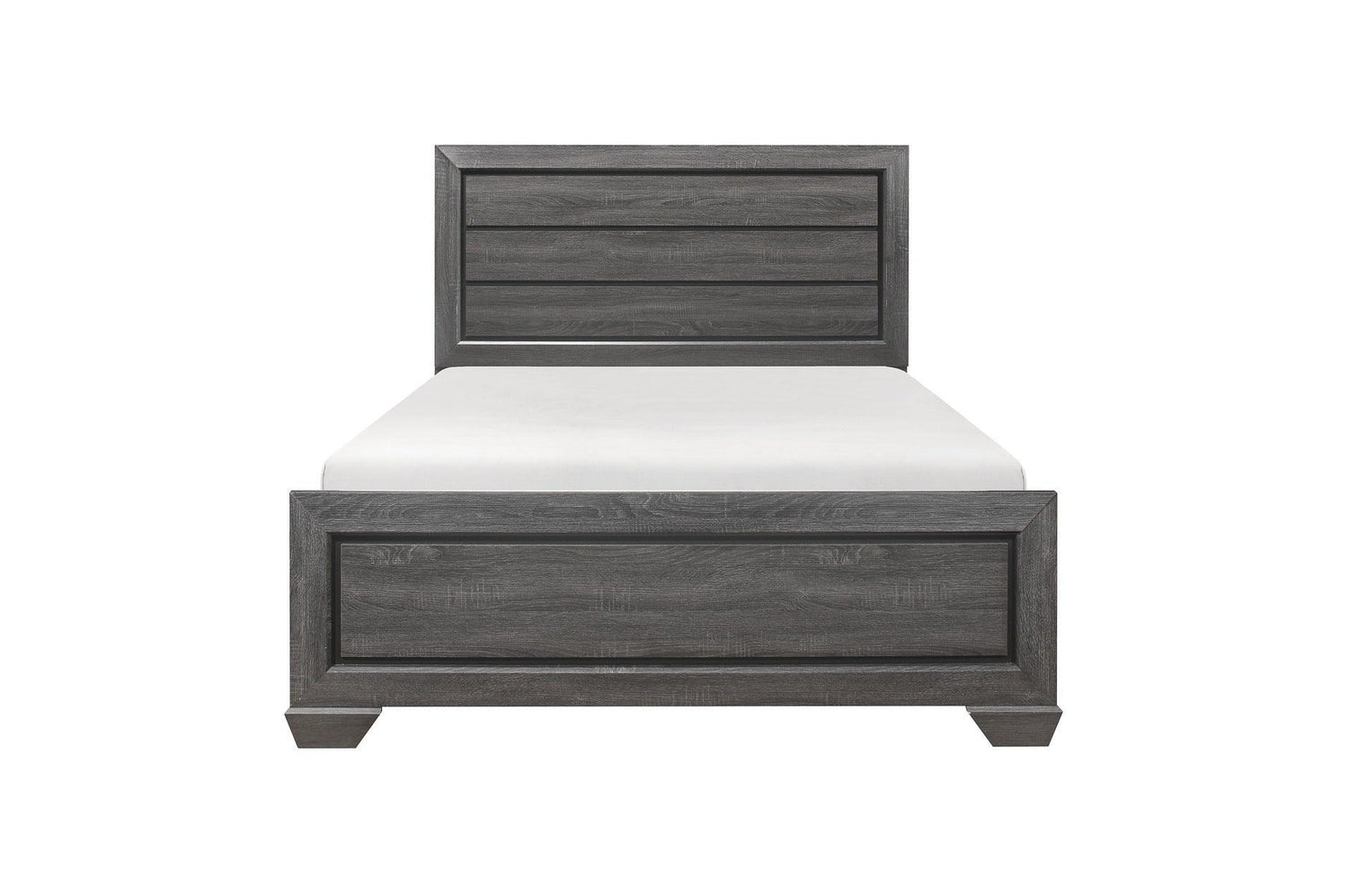 Beechnut Gray Contemporary Rustic Faux Wood Veneer Wood And Engineered Wood Panel Bedroom Set - Ella Furniture