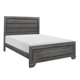Beechnut Gray Modern Contemporary Sleek Faux Wood Veneer, Wood And Engineered Wood Full Bed - Ella Furniture