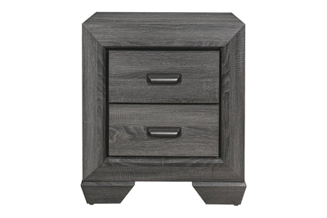 Beechnut Gray Contemporary Rustic Faux Wood Veneer Wood And Engineered Wood Panel Bedroom Set - Ella Furniture