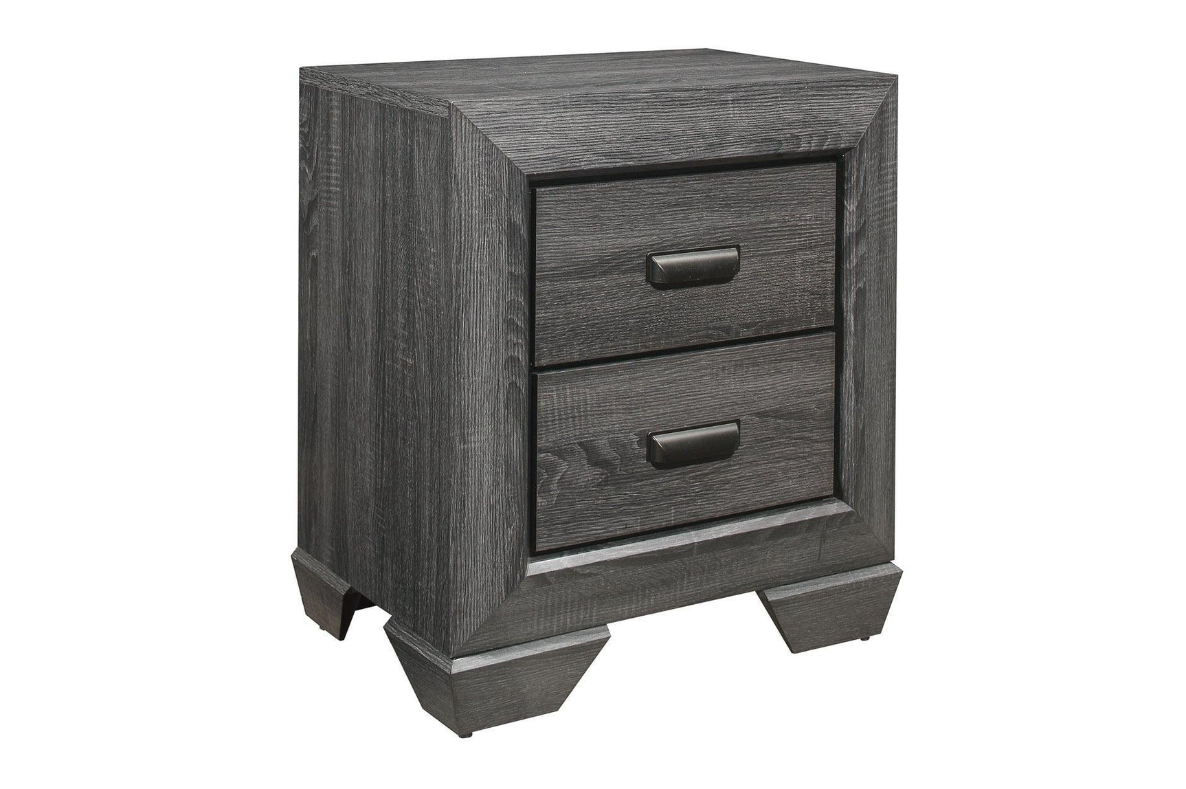 Beechnut Gray Contemporary Rustic Faux Wood Veneer Wood And Engineered Wood Panel Bedroom Set - Ella Furniture