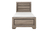 Beechnut Light Elm Contemporary Rustic Faux Wood Veneer Wood And Engineered Wood Panel Bedroom Set - Ella Furniture