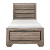 Beechnut Natural Modern Contemporary Sleek Faux Wood Veneer Engineered Wood Youth Twin Panel Bed - Ella Furniture