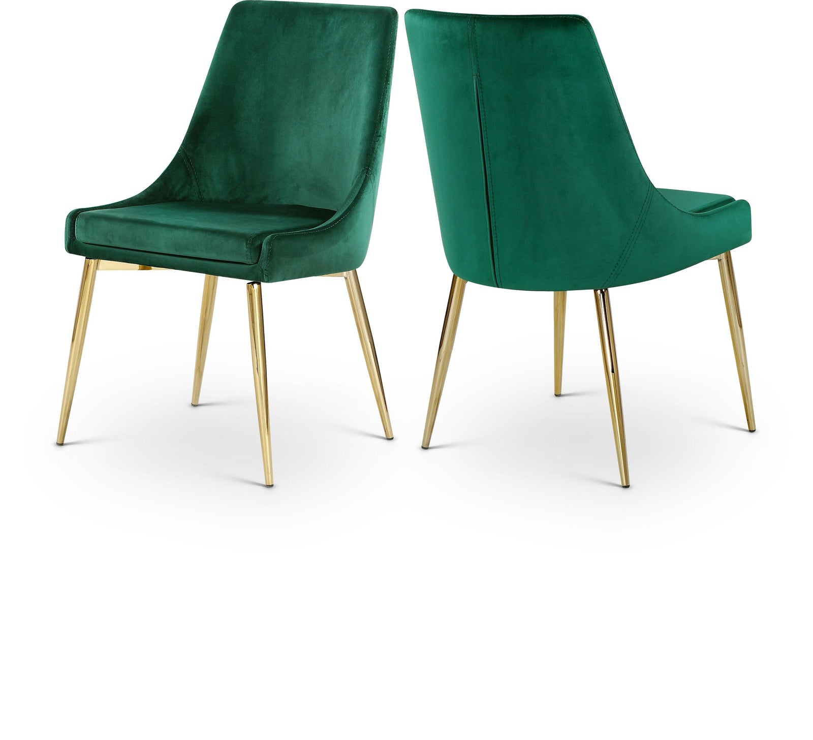 Karina Green Velvet Dining Chair - Ella Furniture
