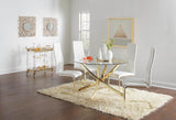 Blair Side Chairs White And Rustic Brass (Set Of 4) - Ella Furniture