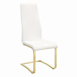 Blair Side Chairs White And Rustic Brass (Set Of 4) - Ella Furniture