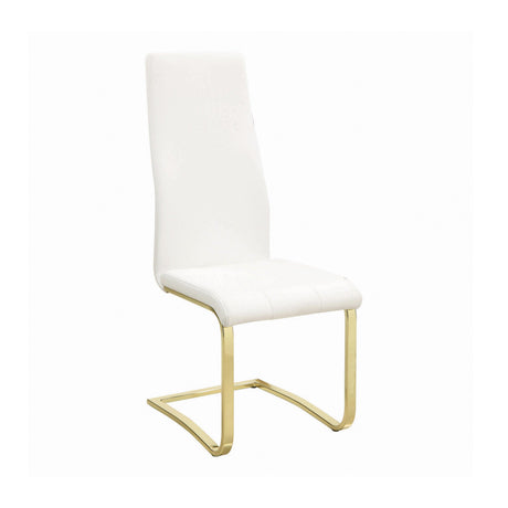Beckham Round Dining Table Brass And Clear - Ella Furniture