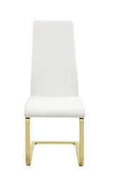 Blair Side Chairs White And Rustic Brass (Set Of 4) - Ella Furniture