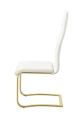 Blair Side Chairs White And Rustic Brass (Set Of 4) - Ella Furniture