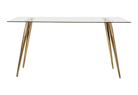 Gilman Rectangle Glass Top Dining Table 190621Gld - Ella Furniture