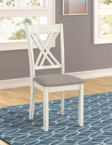 Fortress Chestnut And Vintage White Rectangular Dining Room Set - Ella Furniture