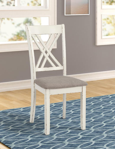 Fortress Chestnut And Vintage White Rectangular Dining Room Set - Ella Furniture