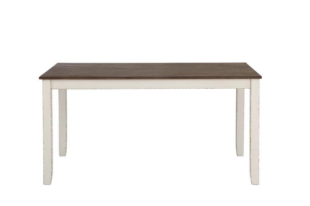 Fortress Chestnut And Vintage White Rectangular Dining Room Set - Ella Furniture