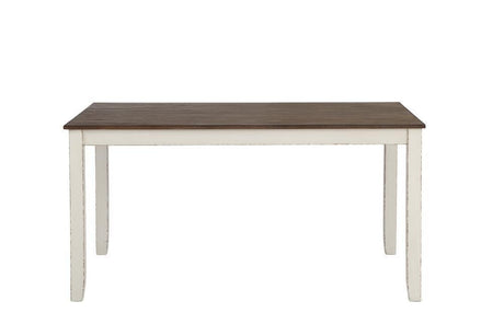 Fortress Chestnut And Vintage White Rectangular Dining Room Set - Ella Furniture