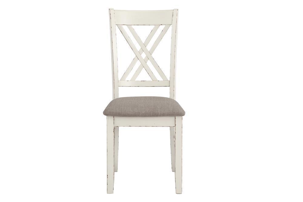 Fortress Chestnut And Vintage White Rectangular Dining Room Set - Ella Furniture