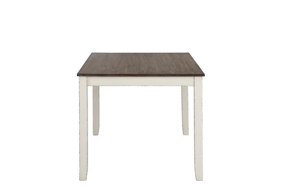 Fortress Chestnut And Vintage White Rectangular Dining Room Set - Ella Furniture