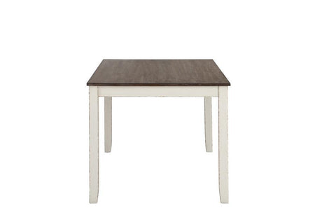 Fortress Chestnut And Vintage White Rectangular Dining Room Set - Ella Furniture