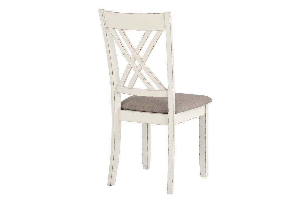 Fortress Chestnut And Vintage White Rectangular Dining Room Set - Ella Furniture