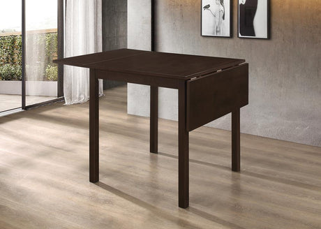 Kelso Rectangular Dining Table With Drop Leaf Cappuccino - Ella Furniture