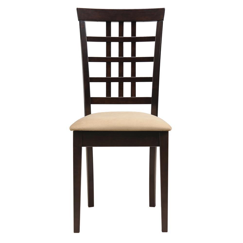 Kelso Lattice Back Dining Chairs Cappuccino (Set Of 2) - Ella Furniture