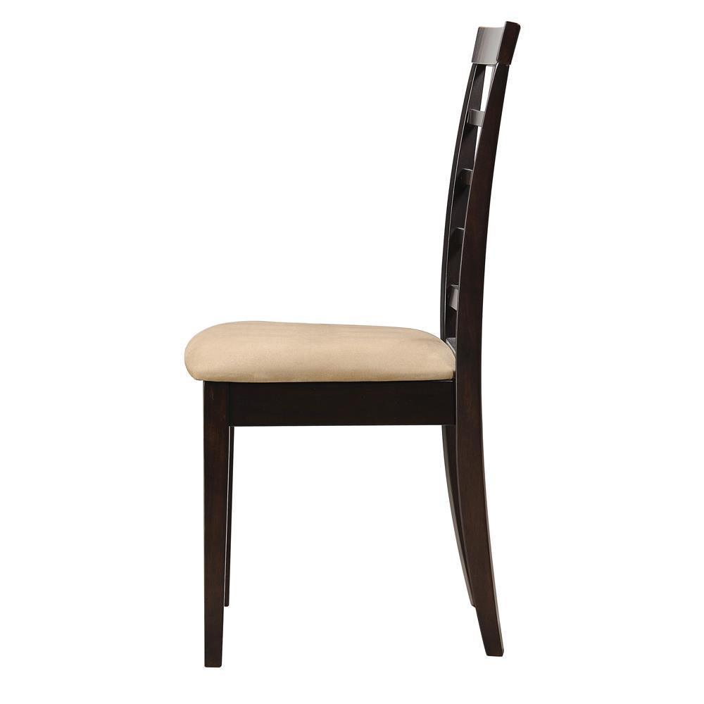 Kelso Lattice Back Dining Chairs Cappuccino (Set Of 2) - Ella Furniture
