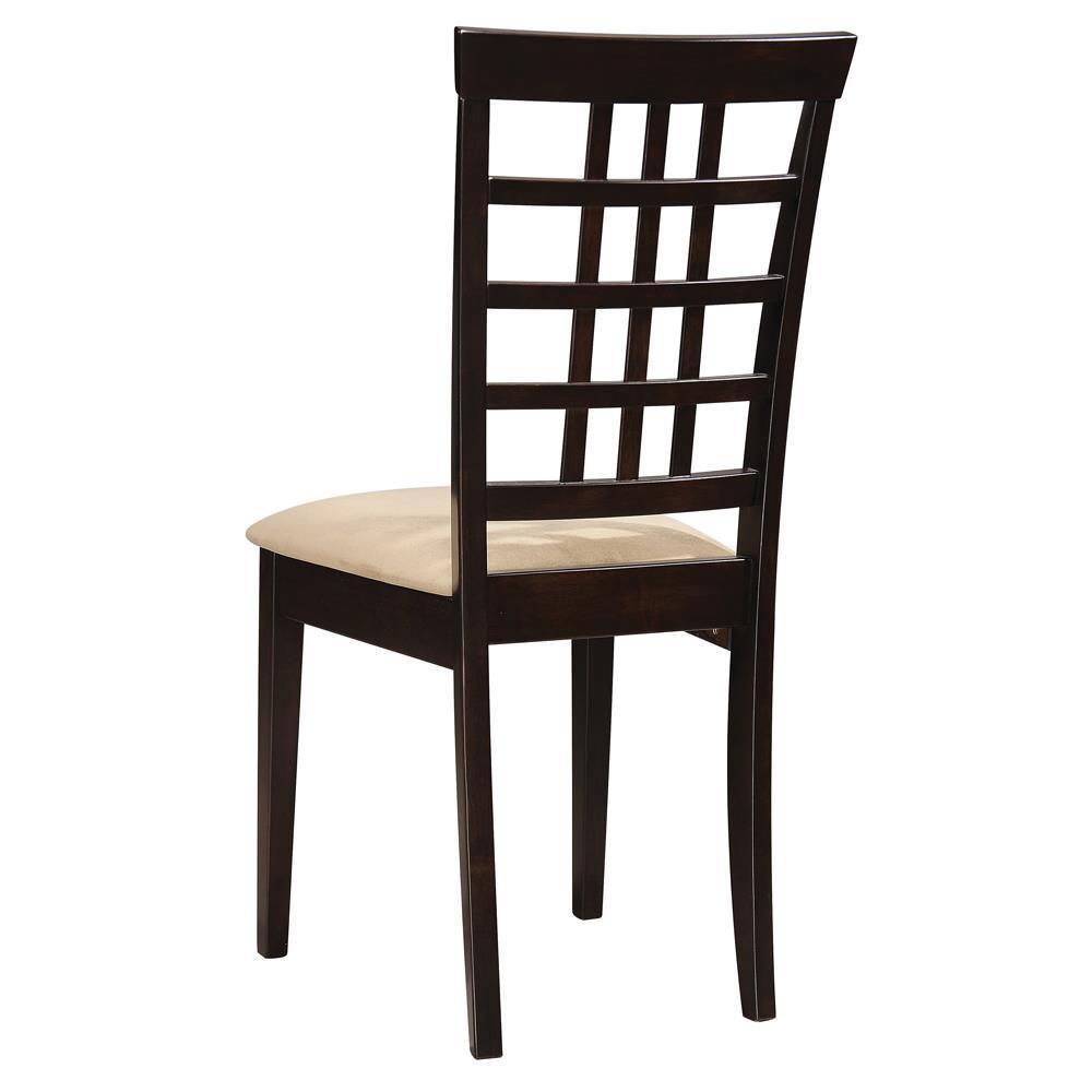 Kelso Lattice Back Dining Chairs Cappuccino (Set Of 2) - Ella Furniture