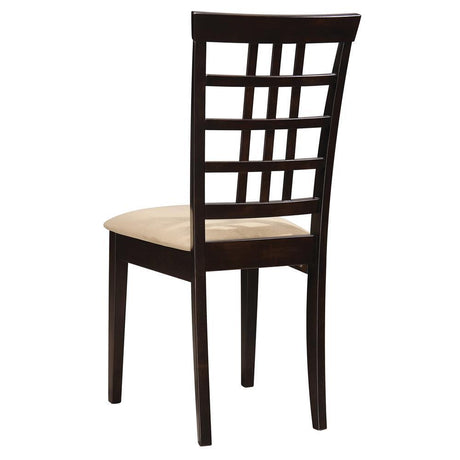 Kelso Lattice Back Dining Chairs Cappuccino (Set Of 2) - Ella Furniture