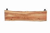 Sherman Bench Natural Acacia And Matte Black - Ella Furniture